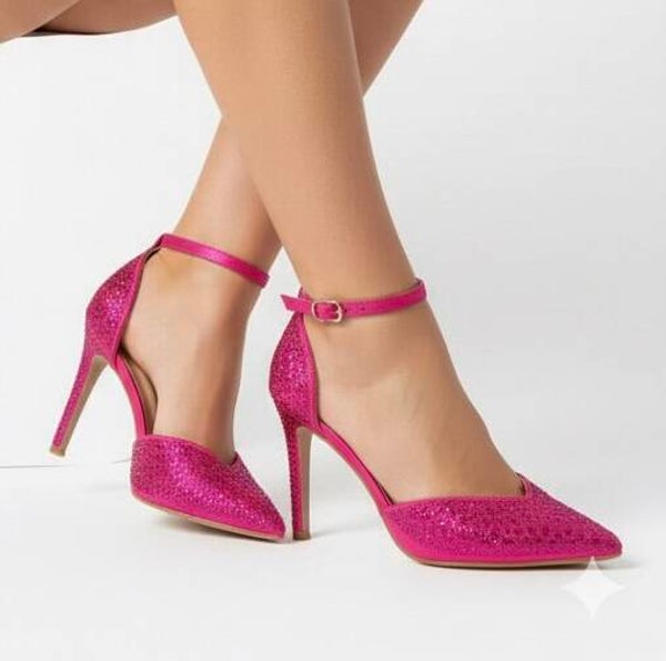 Chaussures à talons rose