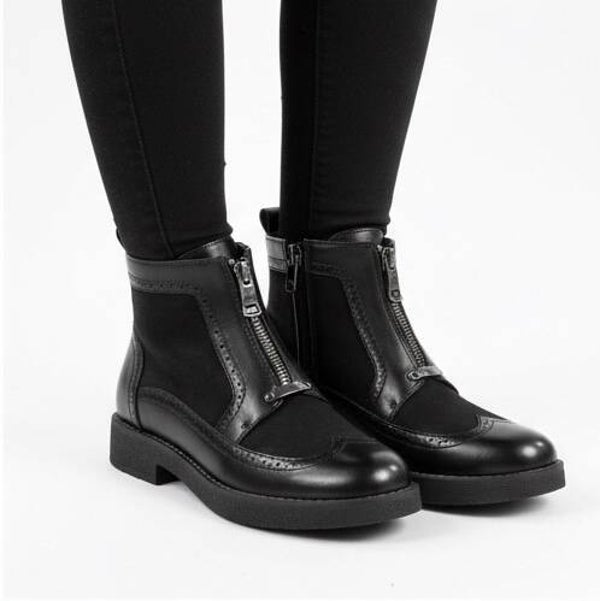 Bottines Anna noire avec fermeture