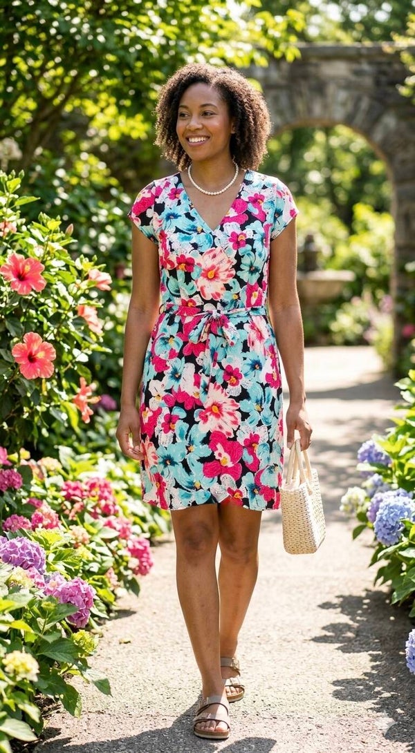 Robe Courte à Motifs – Un Style Intemporel