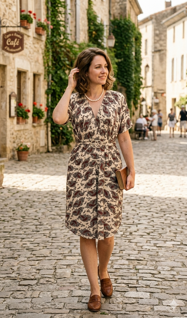 Robe Courte à Motifs – Un Style Intemporel