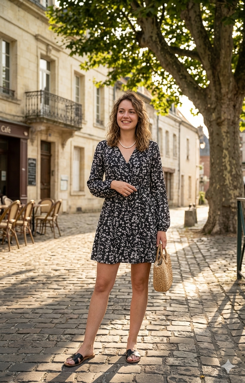 Robe Courte à Motifs – Un Style Intemporel