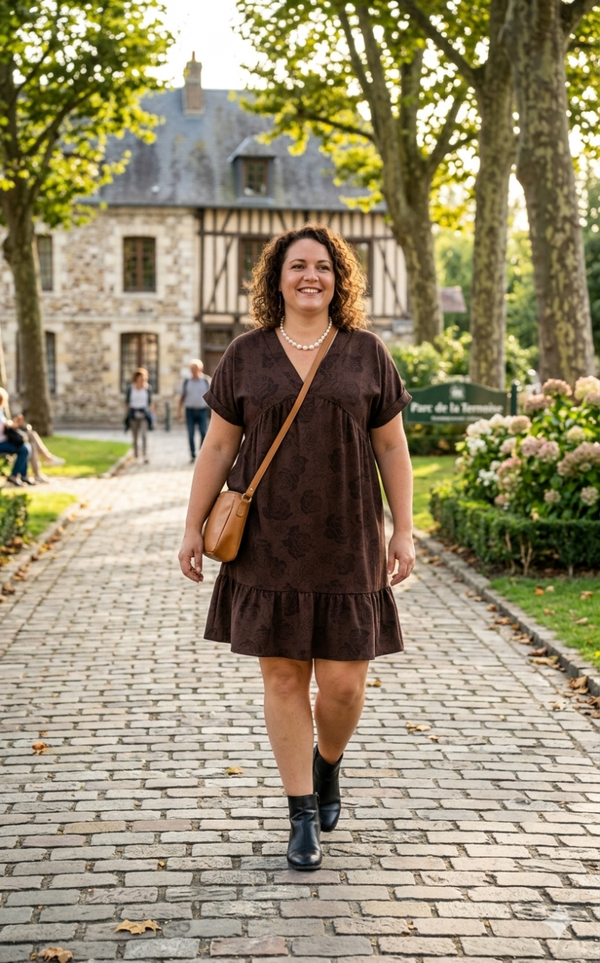 Robe Courte à Motifs – Un Style Intemporel