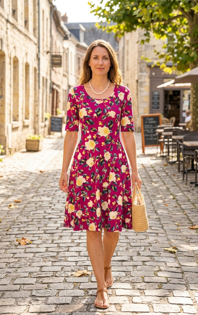 Robe Courte à Motifs – Un Style Intemporel