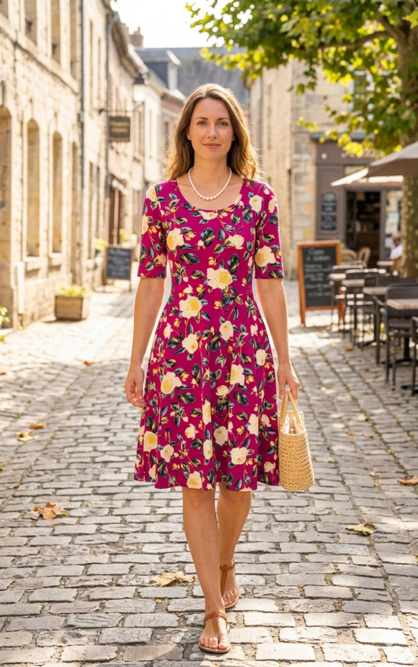 Robe Courte à Motifs – Un Style Intemporel