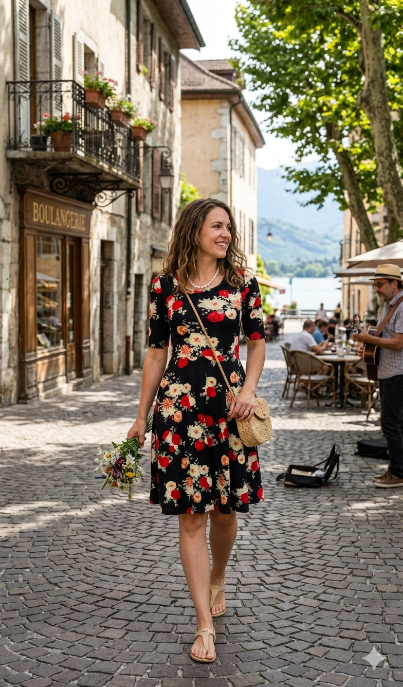 Robe Courte à Motifs – Un Style Intemporel
