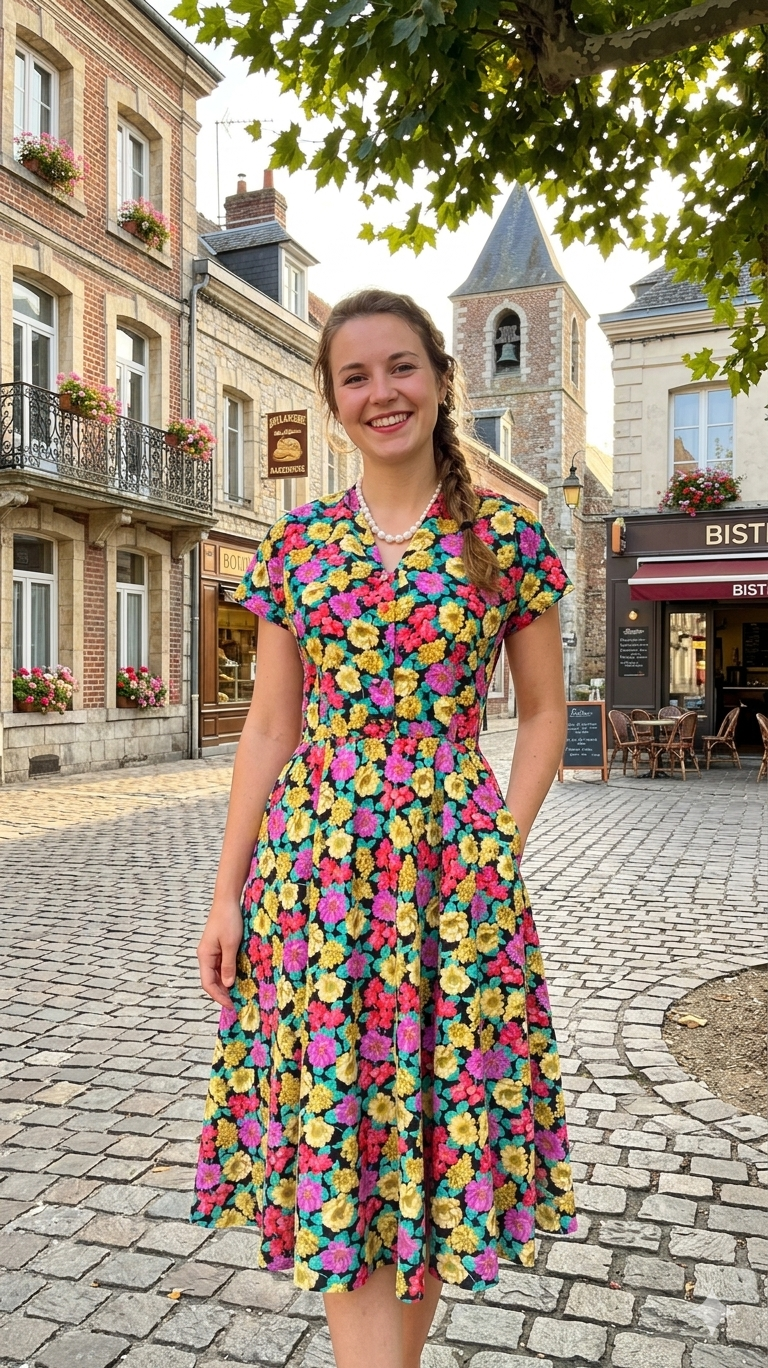 Robe Courte à Motifs – Un Style Intemporel