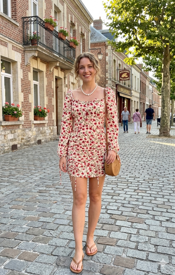 Robe Courte à Motifs – Un Style Intemporel
