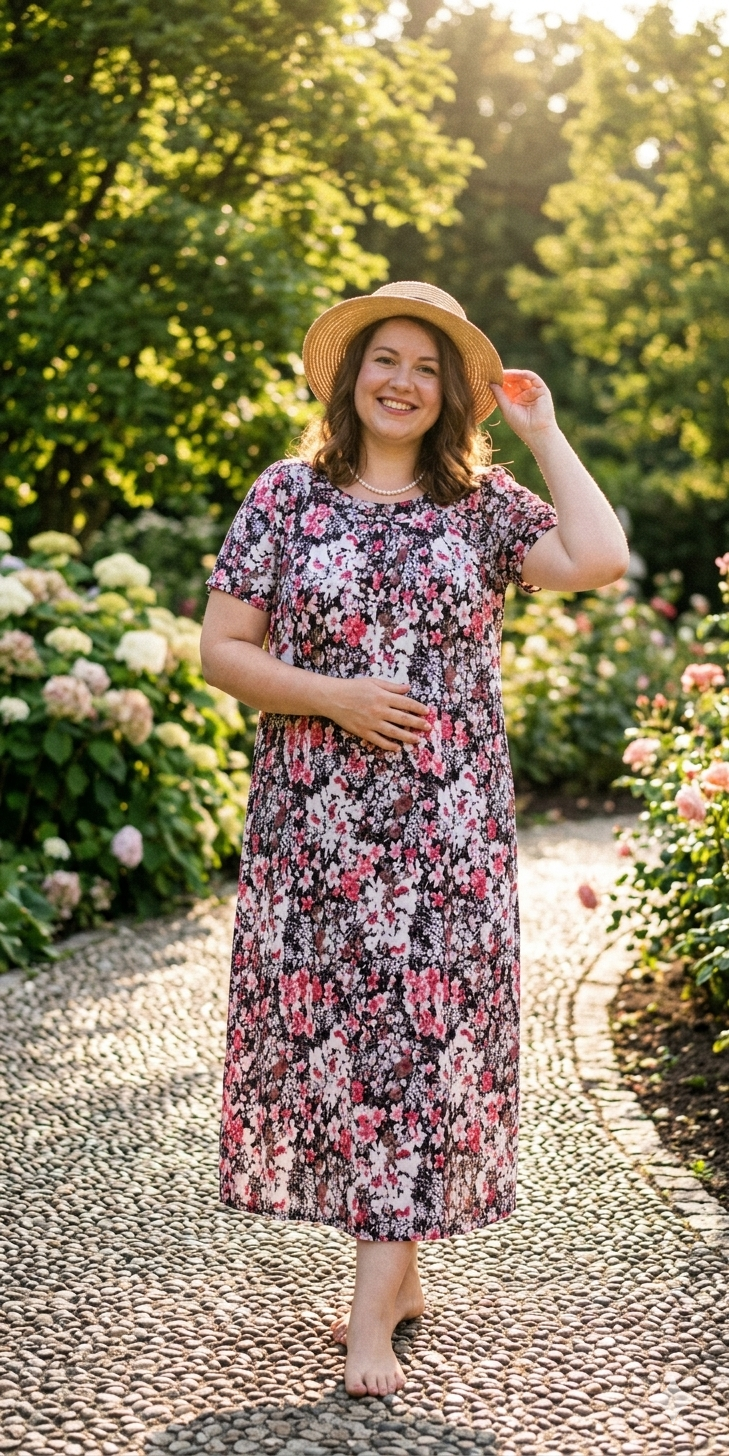 Robe Longue à Motifs – Élégance et Raffinement