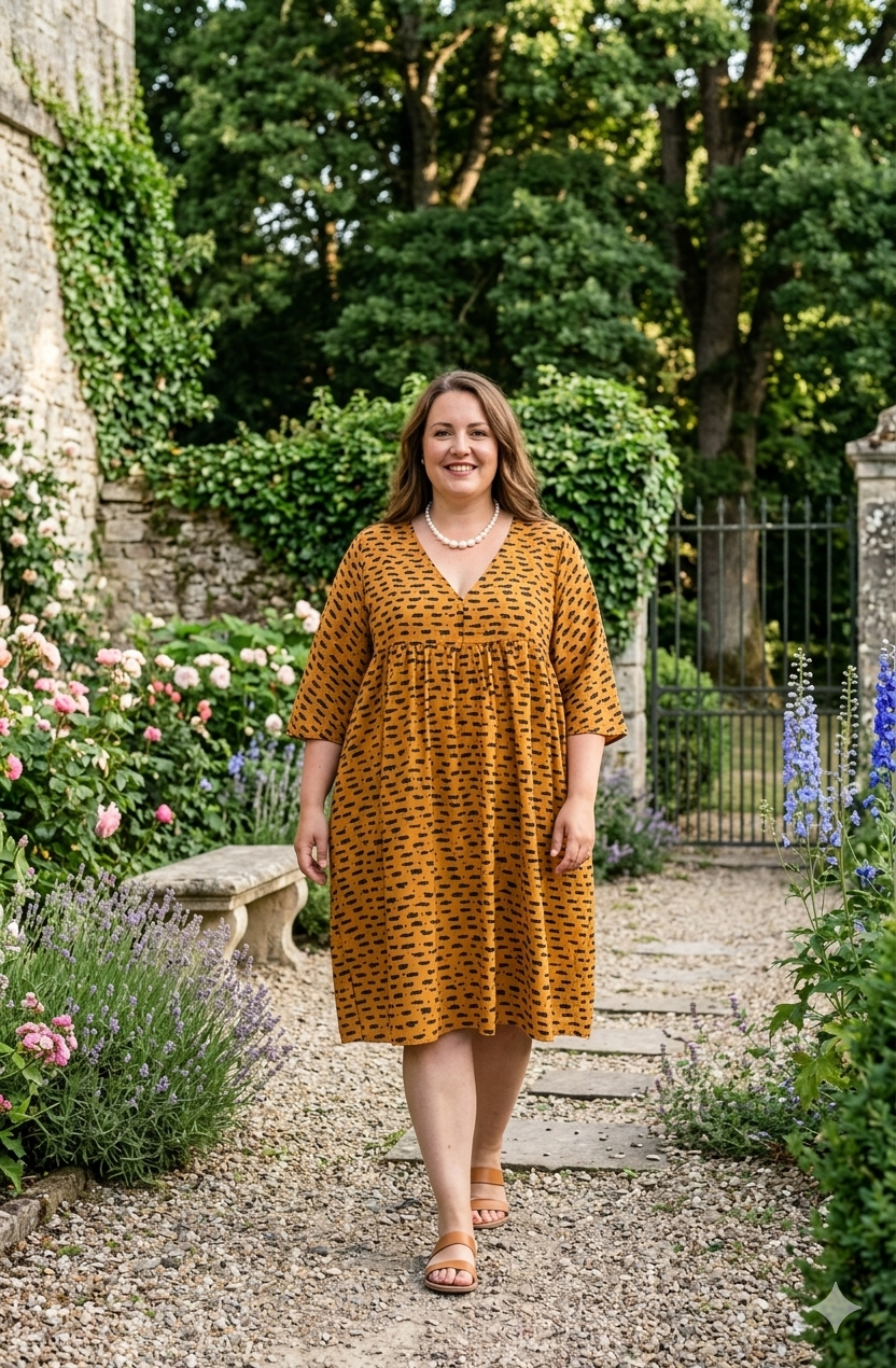 Robe Longue à Motifs – Élégance et Raffinement