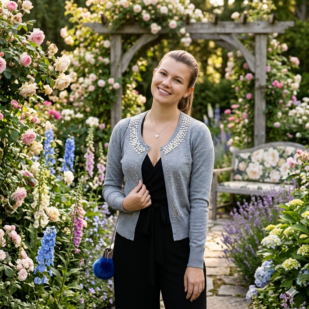 Gilet doux perlé – Élégance et confort