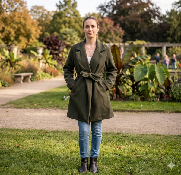 Manteau mi-long ceinturé – Élégance de mi-saison