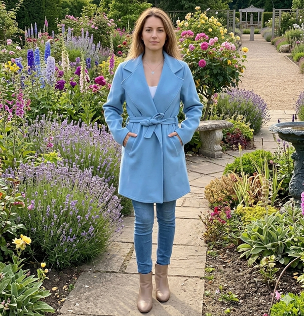Manteau mi-long ceinturé – Élégance de mi-saison