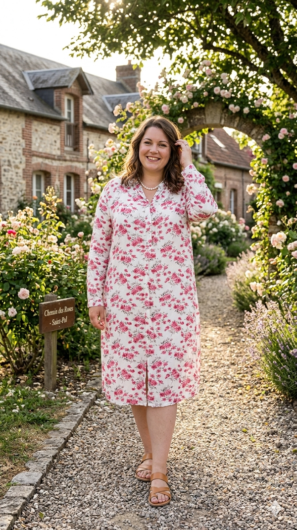 Robe Longue à Motifs – Élégance et Raffinement