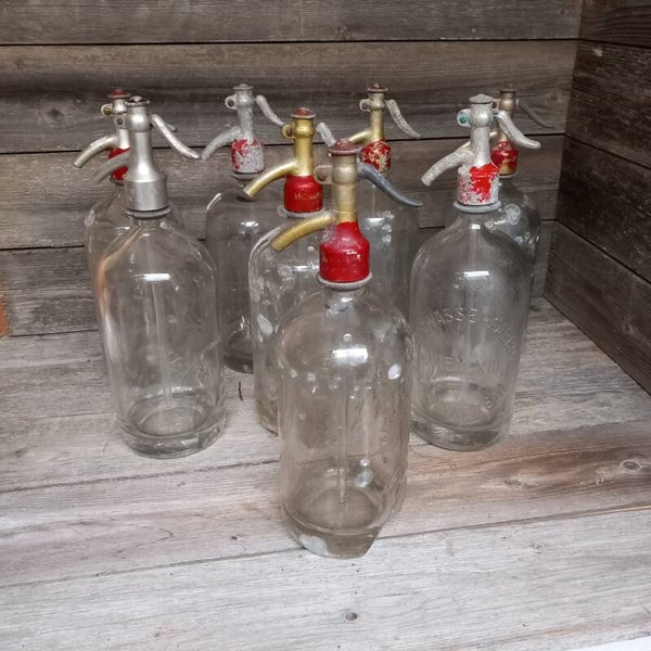 Glaswerk: Spuitfles Sifonfles, Maria Infang Wien, 60'er jaren.