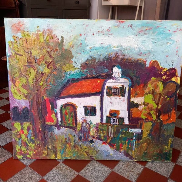 Kluizenaarswoning door Ivo Vincken 2009, 70x70 cm