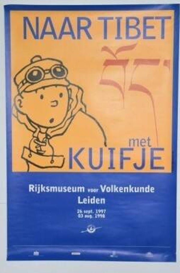 Affiche Kuifje "Tin Tin", Naar Tibet met Kuifje.