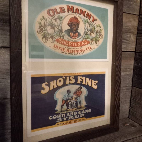 Ingelijste set van 2 historische Black Americana, New Orleans prenten.