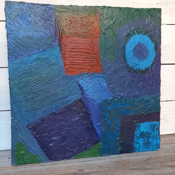 Abstract schilderij van Ivo Vincken.