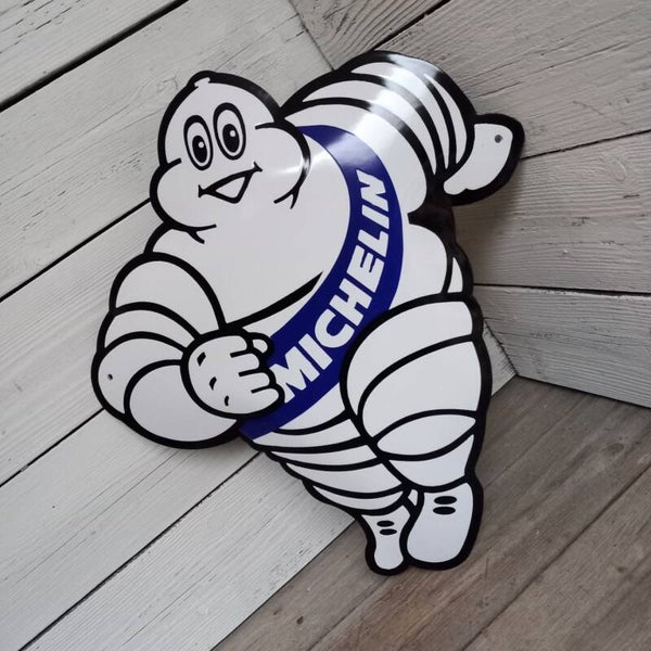 Emaille reclame bord Michelin Bibendum.