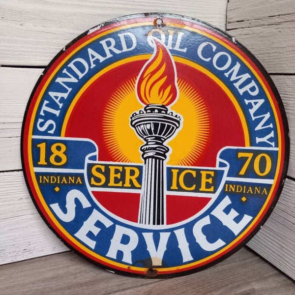 Vintage "Standard Oil" emaille reclamebord.