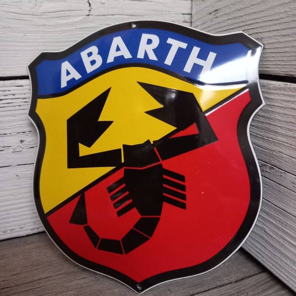 Emaille Abarth logo emaille bord.