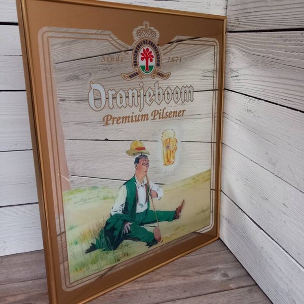 Vintage 1980 Oranjeboom pilsener spiegel.