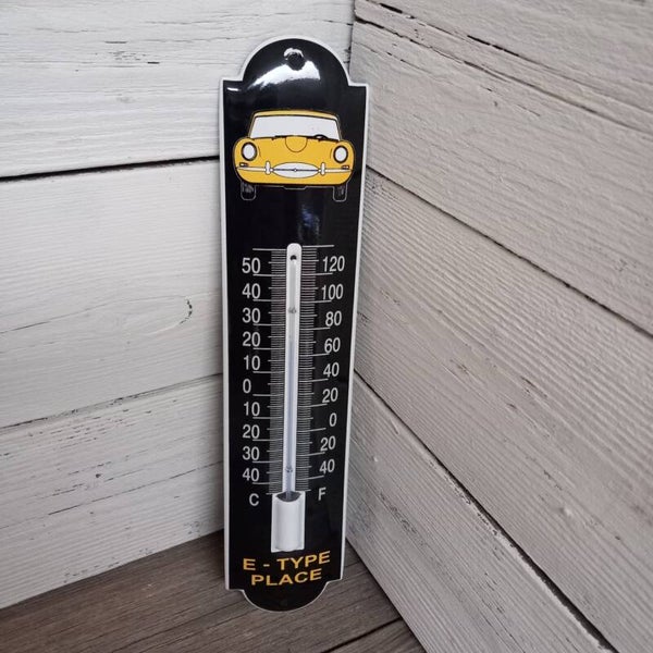 Emaille thermometer Jaguar E-type.