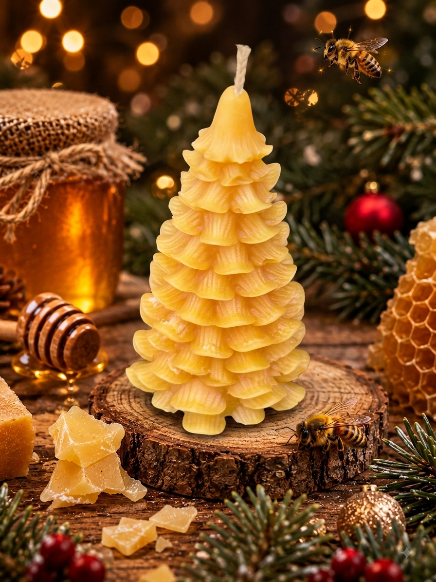 Bienenwachskerze „Tannenbaum schmal“
