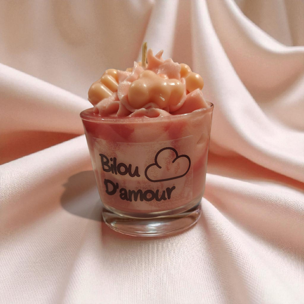 Bougie gourmande  'Mon Bilou' _Barbe à papa