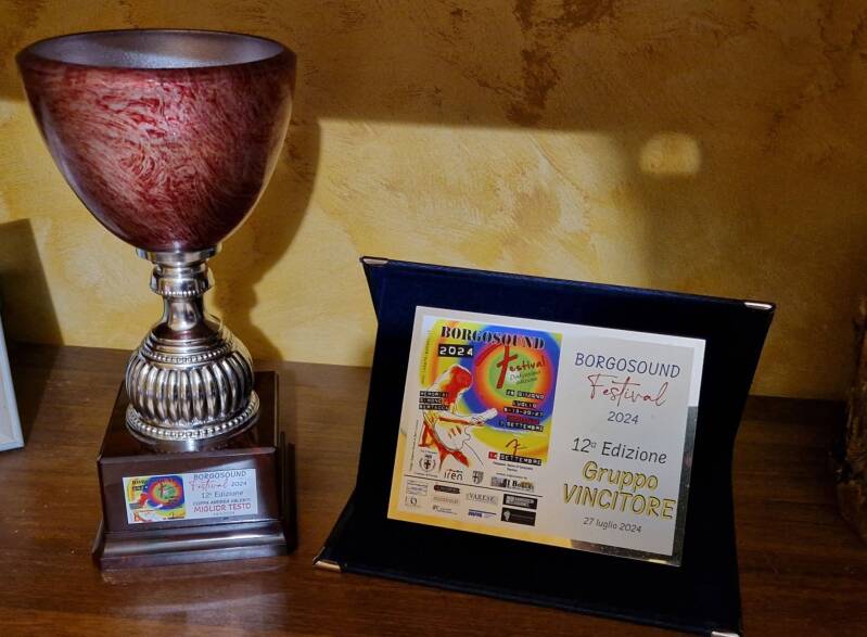 PARMA 2024 BORGOSOUND GRUPPO VINCITORE E PREMIO MIGLIOR TESTO PER IL BRANO "SCONFITTO DI SUCCESSO"