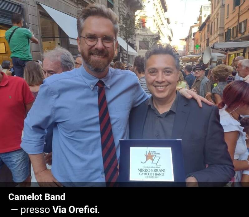 2023 BOLOGNA, PREMIATO DAL SINDACO MATTEO LEPORE PER LA RASSEGNA LE STRADE DEL JAZZ, BAND EMERGENTE 2023jpg