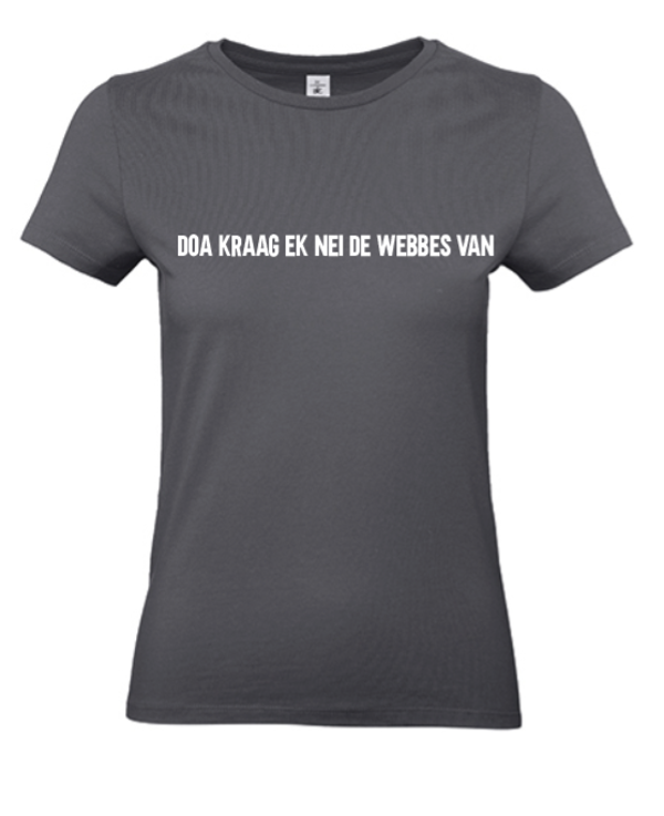 T-shirt volwassenen Doa kraag ek nei de webbes van