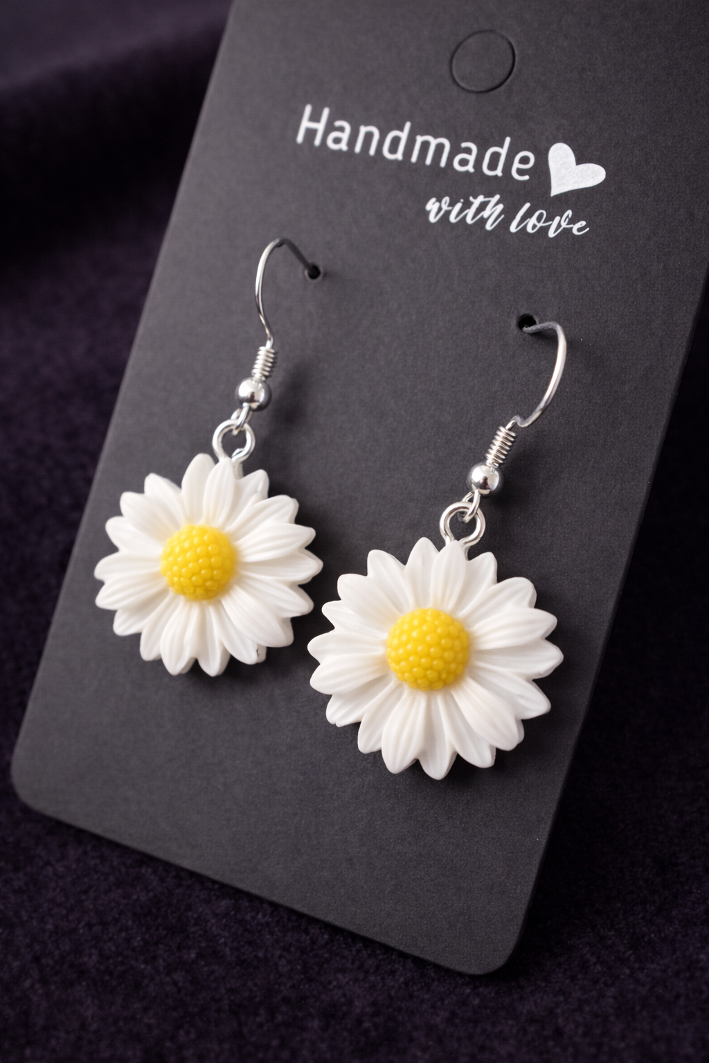 Blumen Ohrringe in Weiß & Gelb – zart & handgemacht | LUMEA