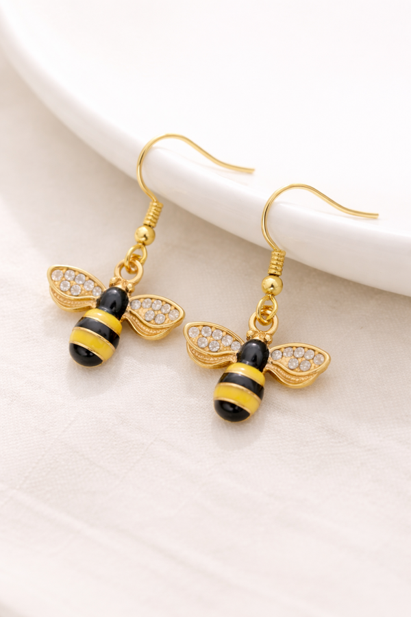 Golden Bee Earrings