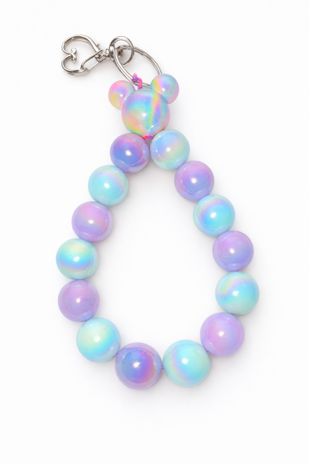 Pastell Schlüsselanhänger mit Teddy