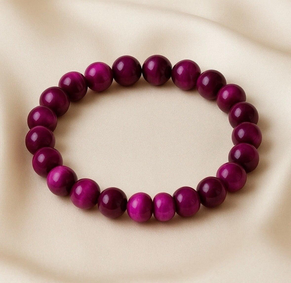 Tigerauge Armband in Violett
