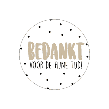 Stickers | Bedankt voor de fijne tijd (5 stuks)