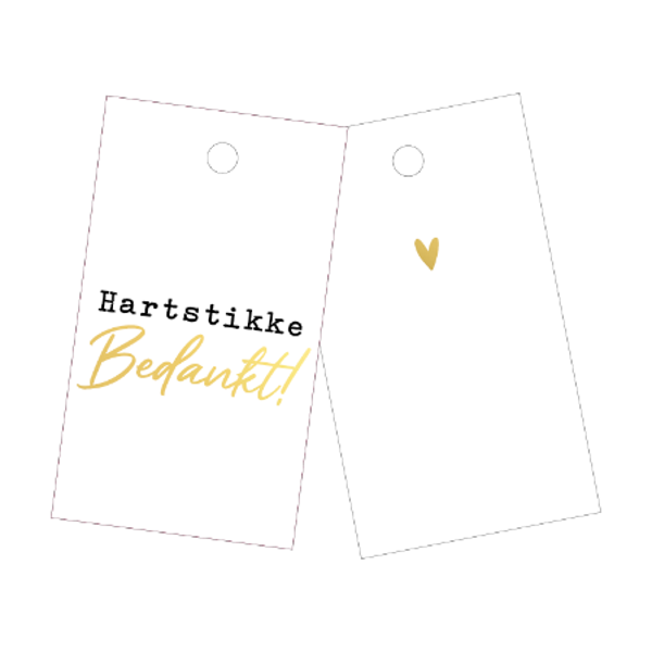 Cadeaulabel | Hartstikke bedankt