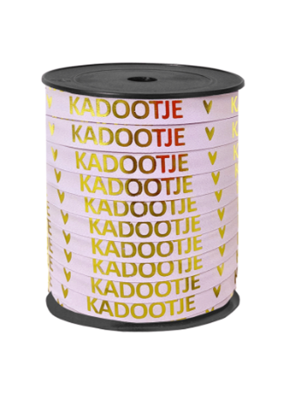 Cadeaulint | Bedrukt lint Kadootje lila