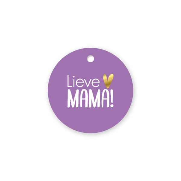 Cadeaulabel | Lieve mama rond
