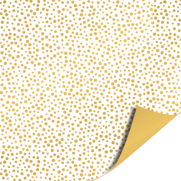 Cadeaupapier | Luxury dots wit/goud
