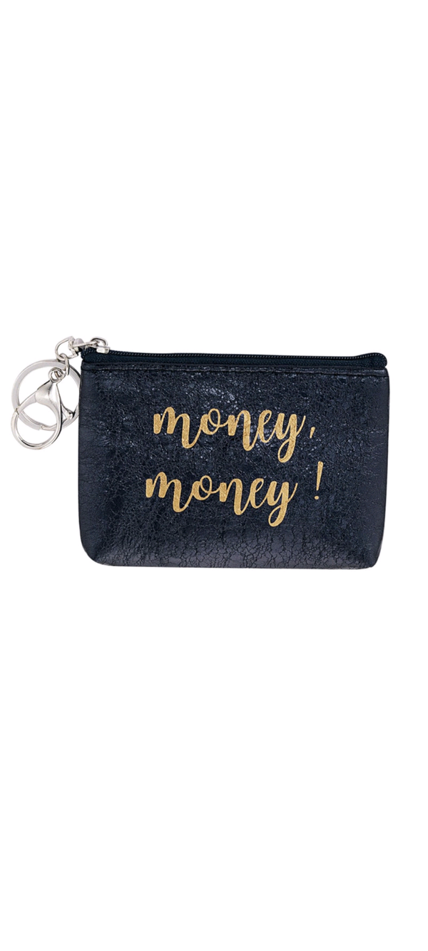 Sleutelhanger portemonnee metallic "money money"