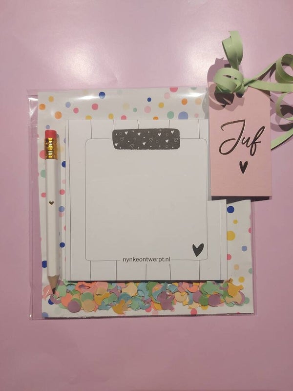 Cadeautjes | juffen mini-blok hartjes Nynke