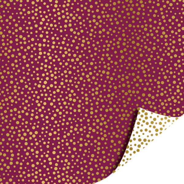 Cadeaupapier Luxury Dots | Paars & Goud