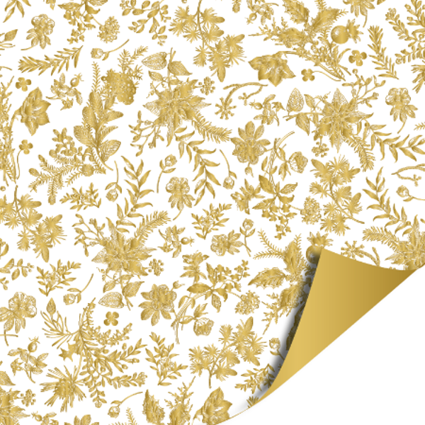 Cadeaupapier Luxury Nature | Wit & Goud