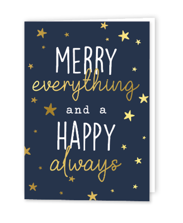 Wenskaarten | Merry everything and a happy always