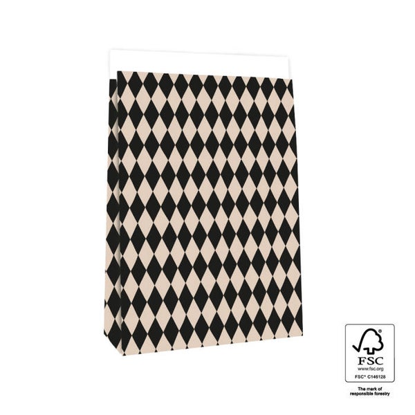Cadeauzakjes | Kraft ruit zwart