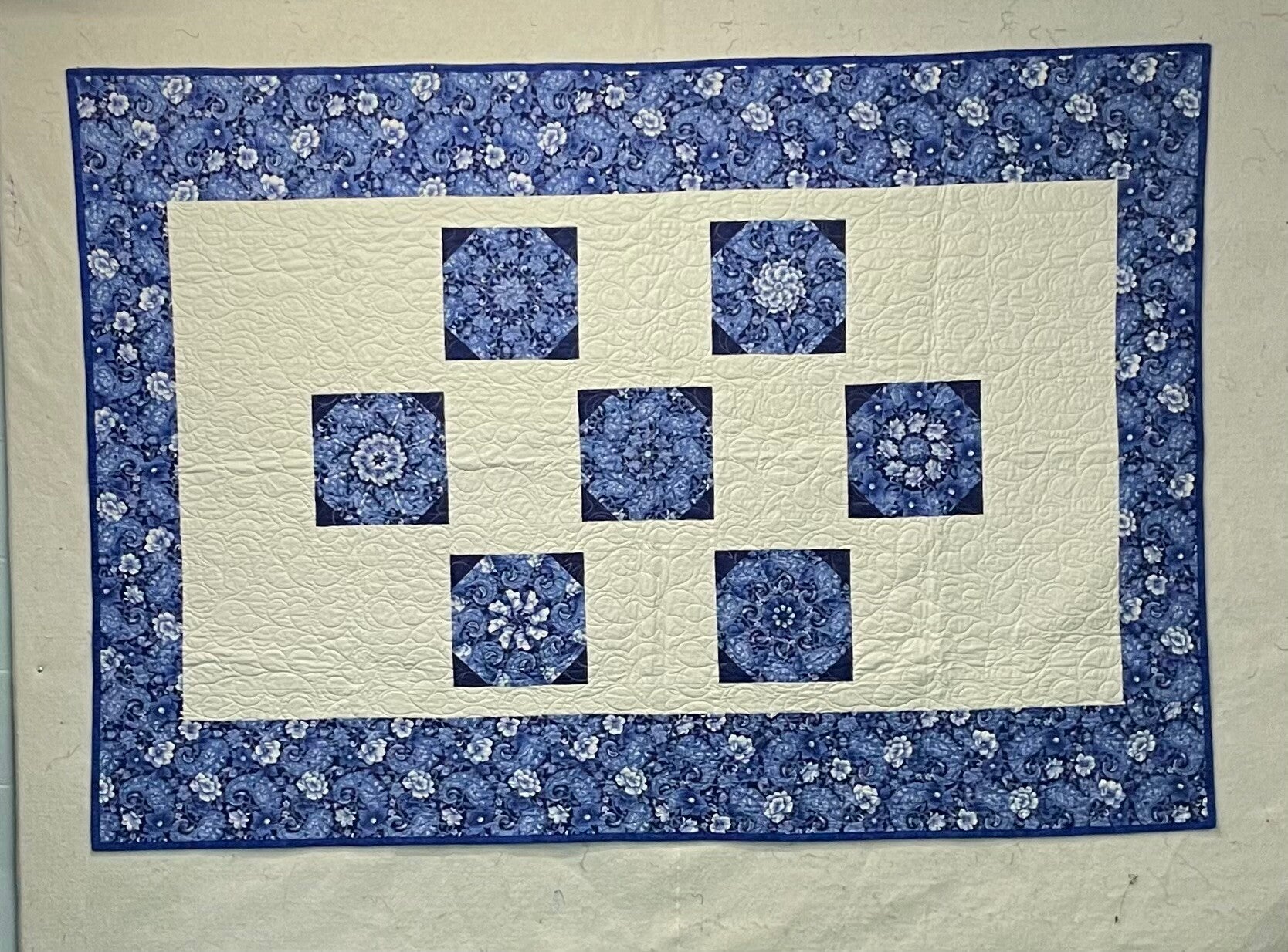 Quilt: DW Blue Flower Stack n Whack