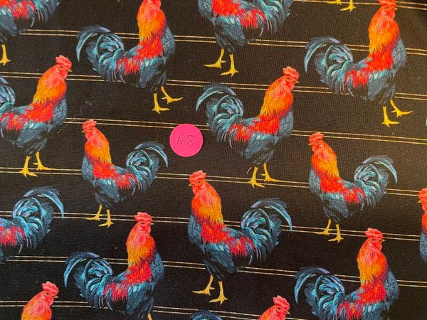 Rustic Rooster & Stripes Mat