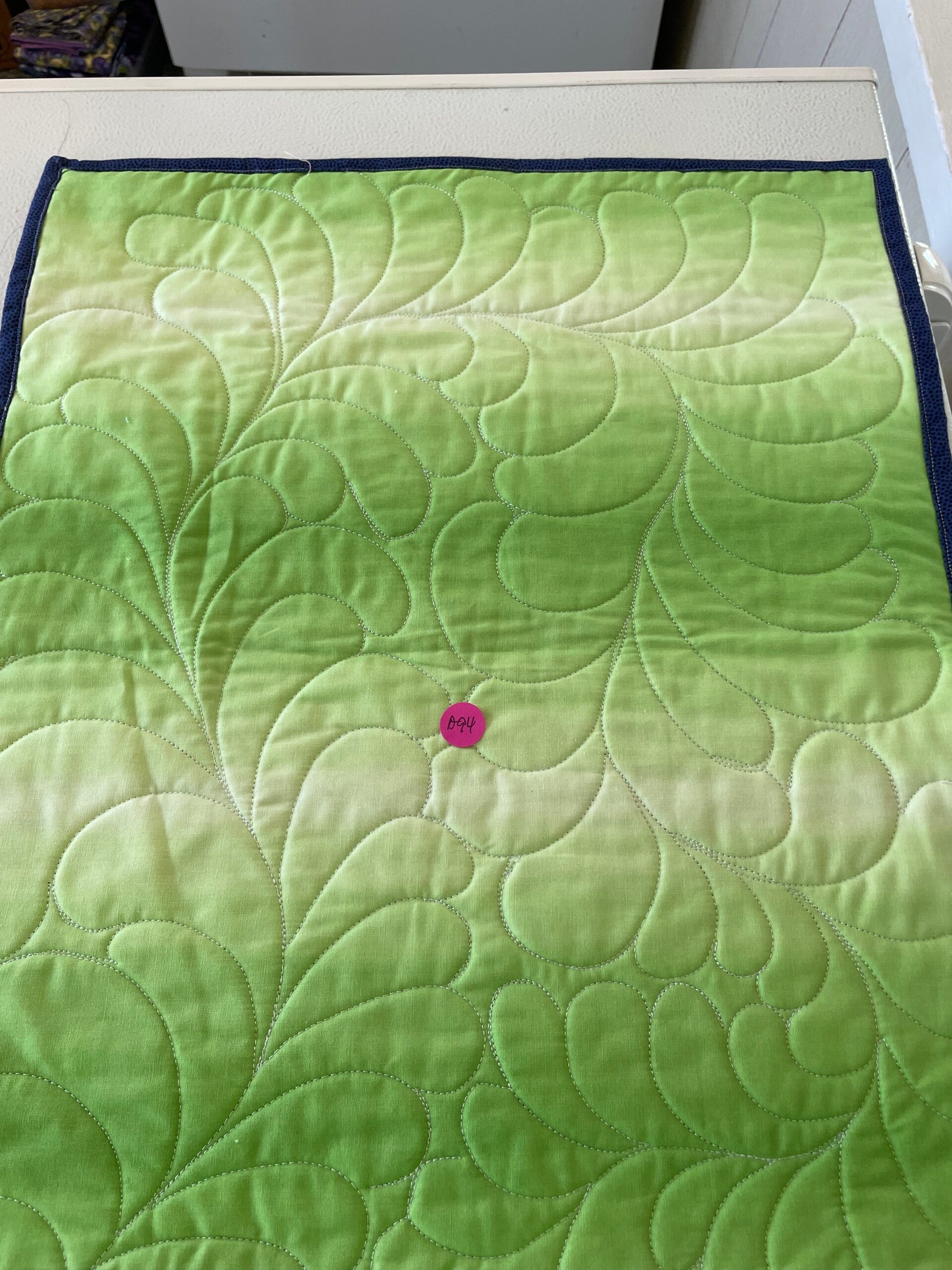 Green Hombre Fabric with Feather Stitching Mat